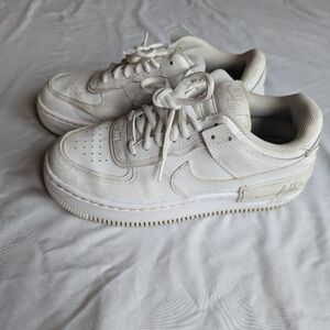 Women's White AF1 Nike Shadow Shoes